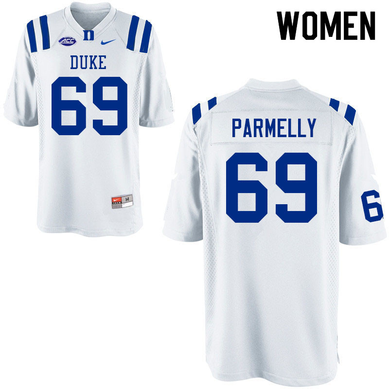 Women #69 Kade Parmelly Duke Blue Devils College Football Jerseys Sale-White
